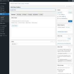 Page screenshot: Gallery &rarr; Add New