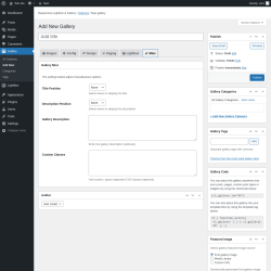 Page screenshot: Gallery &rarr; Add New &rarr; Misc