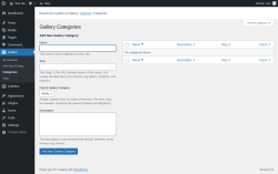 Page screenshot: Gallery → Categories