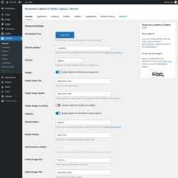 Page screenshot: Lightbox &rarr; Lightboxes &rarr; General