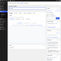 Page screenshot: Gallery &rarr; Add New Gallery