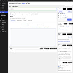 Page screenshot: Gallery &rarr; Add New Gallery