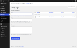 Page screenshot: Gallery &rarr; Tags
