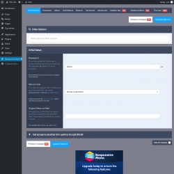 Page screenshot: Responsive Menu