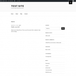Page screenshot: Test site &ndash; Just another WordPress site