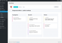 Page screenshot: Responsive Menu &rarr; Roadmap