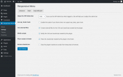 Page screenshot: Responsive Menu &rarr; Settings