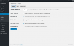 Page screenshot: Responsive Menu &rarr; Settings &rarr; Advance