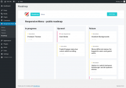 Page screenshot: Responsive Menu &rarr; Roadmap