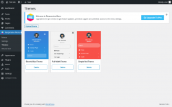 Page screenshot: Responsive Menu &rarr; Themes