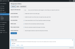 Page screenshot: Responsive Menu &rarr; Settings &rarr; Advance
