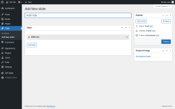 Page screenshot: Slider &rarr; Add New slider