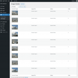 Page screenshot: OWL carousel → Add Images