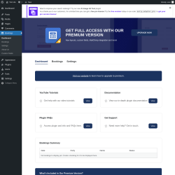 Page screenshot: Bookings