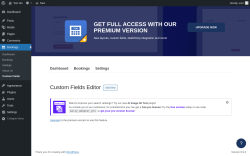 Page screenshot: Bookings → Custom Fields