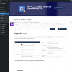 Page screenshot: Bookings → Settings → Payments