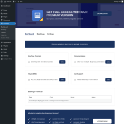 Page screenshot: Bookings