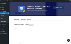 Page screenshot: Bookings → Custom Fields