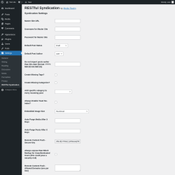 Page screenshot: Settings → RESTful Syndication