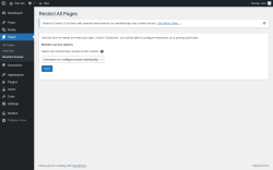 Page screenshot: Pages → Restrict Access