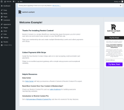 Page screenshot: rcp-members ‹ Test site — WordPress