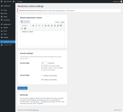 Page screenshot: Restricted content