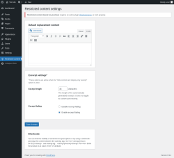 Page screenshot: Restricted content