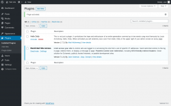 Page screenshot: Plugins ‹ Test site — WordPress