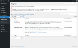 Page screenshot: Plugins ‹ Test site — WordPress