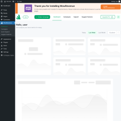 Page screenshot: WowRevenue ‹ Test site — WordPress