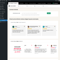 Page screenshot: Airbnb reviews ‹ Test site — WordPress
