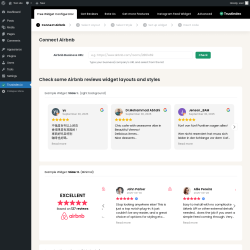 Page screenshot: Airbnb reviews ‹ Test site — WordPress