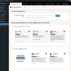 Page screenshot: Booking.com reviews ‹ Test site — WordPress