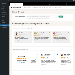 Page screenshot: Capterra reviews ‹ Test site — WordPress