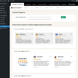 Page screenshot: Capterra reviews ‹ Test site — WordPress