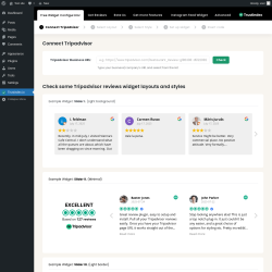 Page screenshot: Tripadvisor reviews ‹ Test site — WordPress