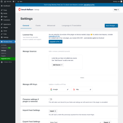 Page screenshot: Reviews Feed &rarr; Settings