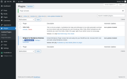 Page screenshot: Plugins ‹ Test site — WordPress