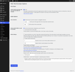 Page screenshot: Settings &rarr; Rich Text Excerpts
