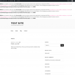 Page screenshot: Test site – Just another WordPress site