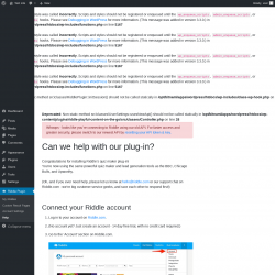 Page screenshot: Riddle Plugin → Help