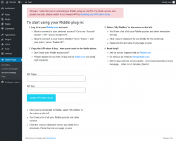 Page screenshot: Riddle Plugin → Account settings