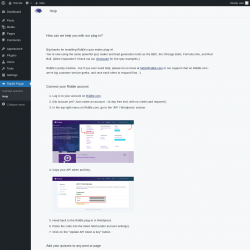 Page screenshot: Riddle Plugin → Help