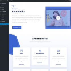 Page screenshot: Rise Blocks