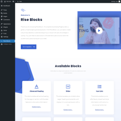 Page screenshot: Rise Blocks