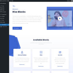 Page screenshot: Rise Blocks