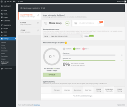 Page screenshot: Settings &rarr; Robin image optimizer
