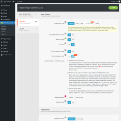 Page screenshot: Robin Image Optimizer &rarr; Settings