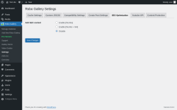 Page screenshot: Robo Gallery → Settings → SEO Optimization