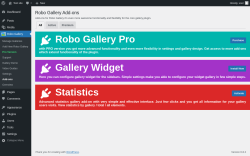 Page screenshot: Robo Gallery → Add-ons